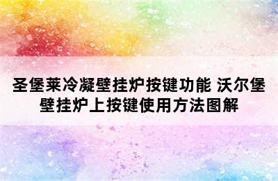 圣堡莱冷凝壁挂炉按键功能 沃尔堡壁挂炉上按键使用方法图解